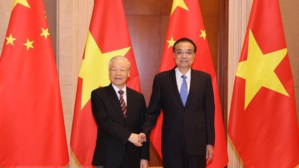 Tổng Bí thư Nguyễn Phú Trọng hội kiến Thủ tướng Trung Quốc