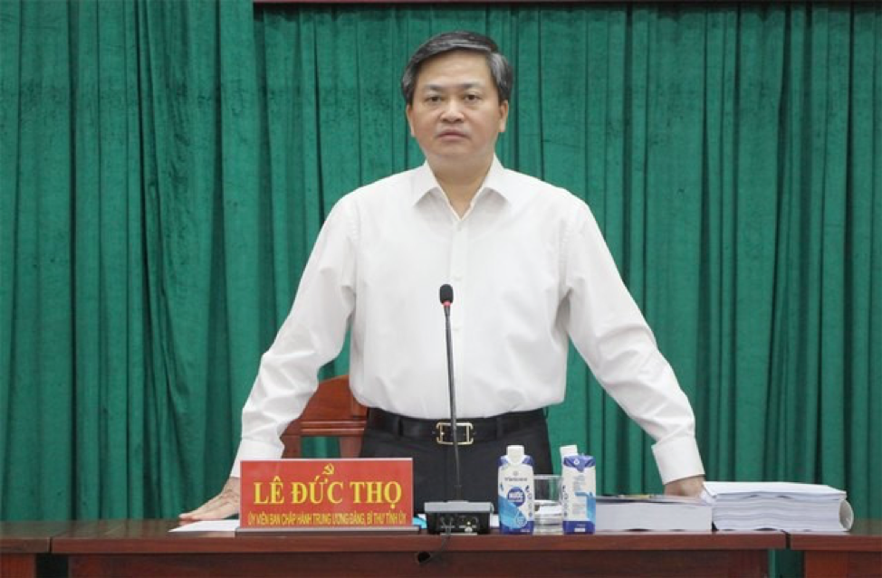 Ông Lê Đức Thọ , Bí thư Tỉnh ủy Bến Tre, cho rằng quy hoạch tỉnh thời kỳ 2021-2030, tầm nhìn 2050 là nội dung công việc đặc biệt quan trọng - Ảnh: BT. 