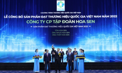 Tập đoàn Hoa Sen 6 lần liên tiếp được vinh danh Thương hiệu Quốc gia Việt Nam