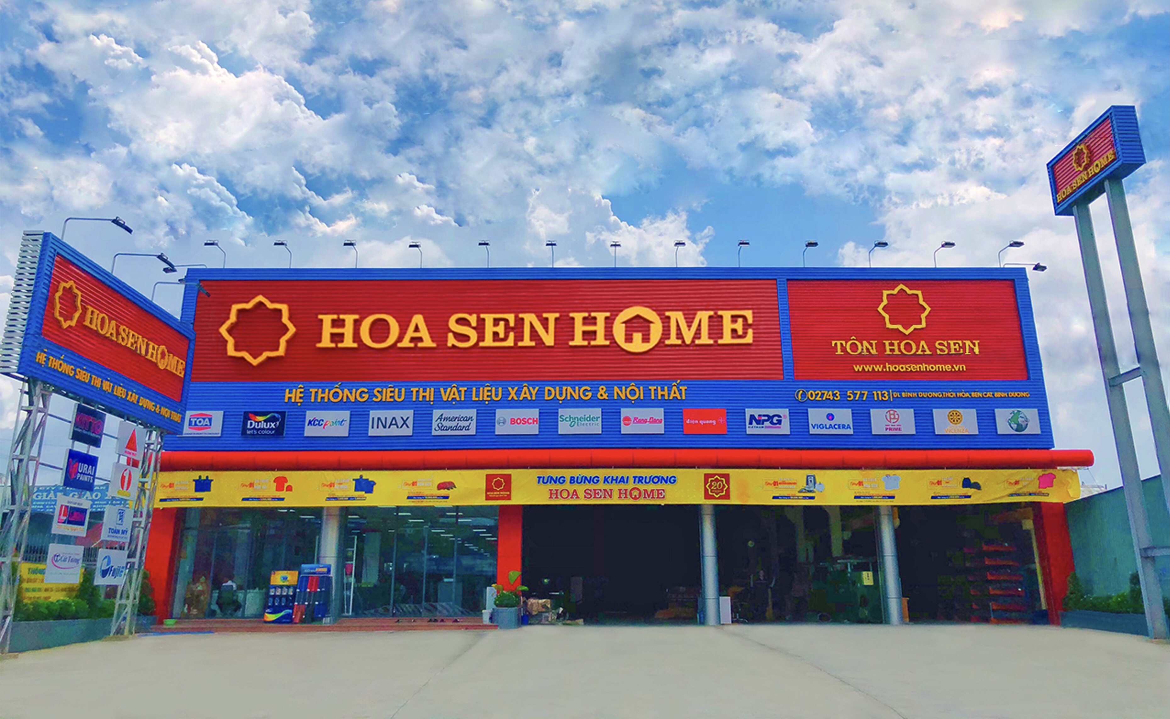 Hệ thống Si&ecirc;u thị vật liệu x&acirc;y dựng v&agrave; Nội thất Hoa Sen Home của Tập đo&agrave;n Hoa Sen.