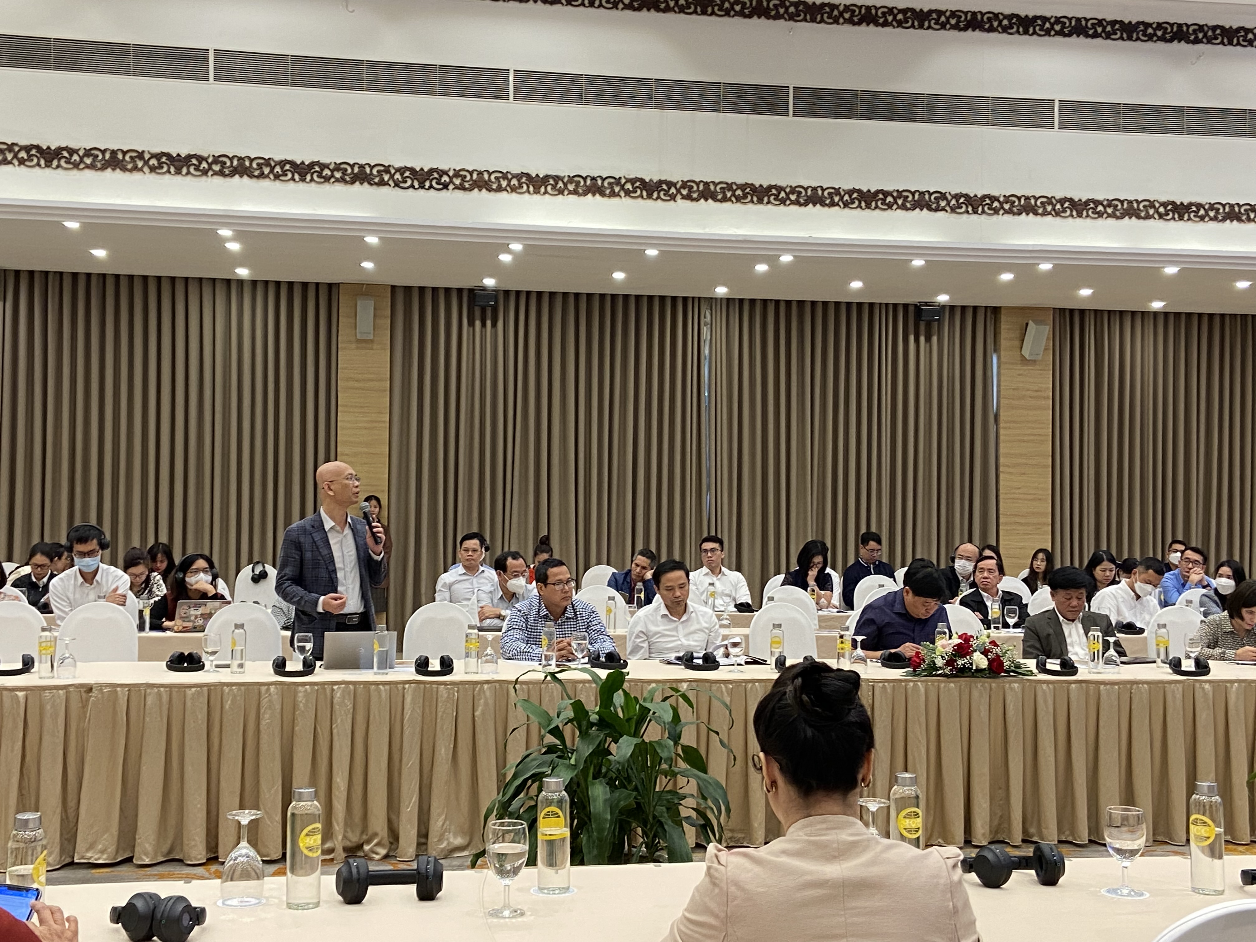 &Ocirc;ng Trần Thanh Hải, Ph&oacute; Cục trưởng Cục Xuất nhập khẩu (Bộ C&ocirc;ng Thương) ph&aacute;t biểu tại hội thảo.