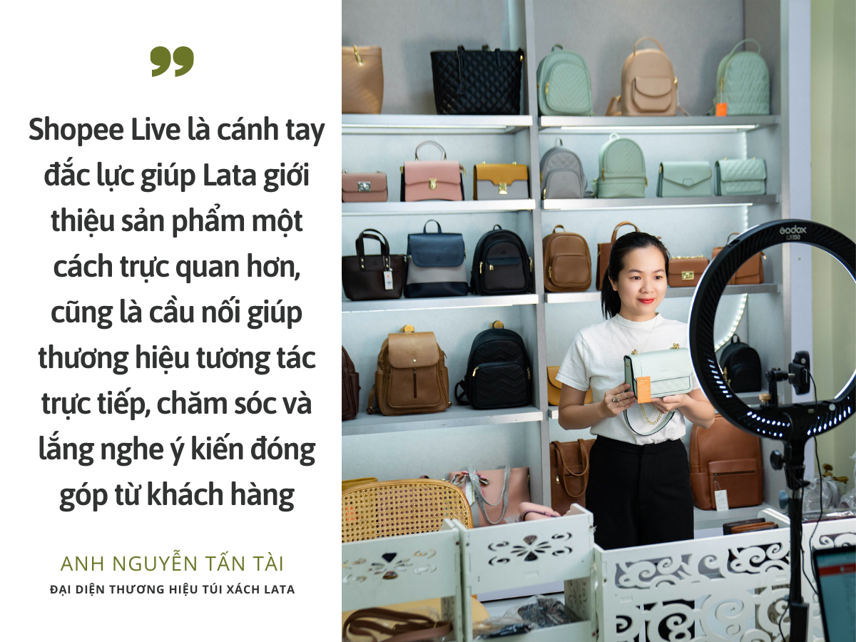 Hậu trường một buổi livestream của thương hiệu Lata.