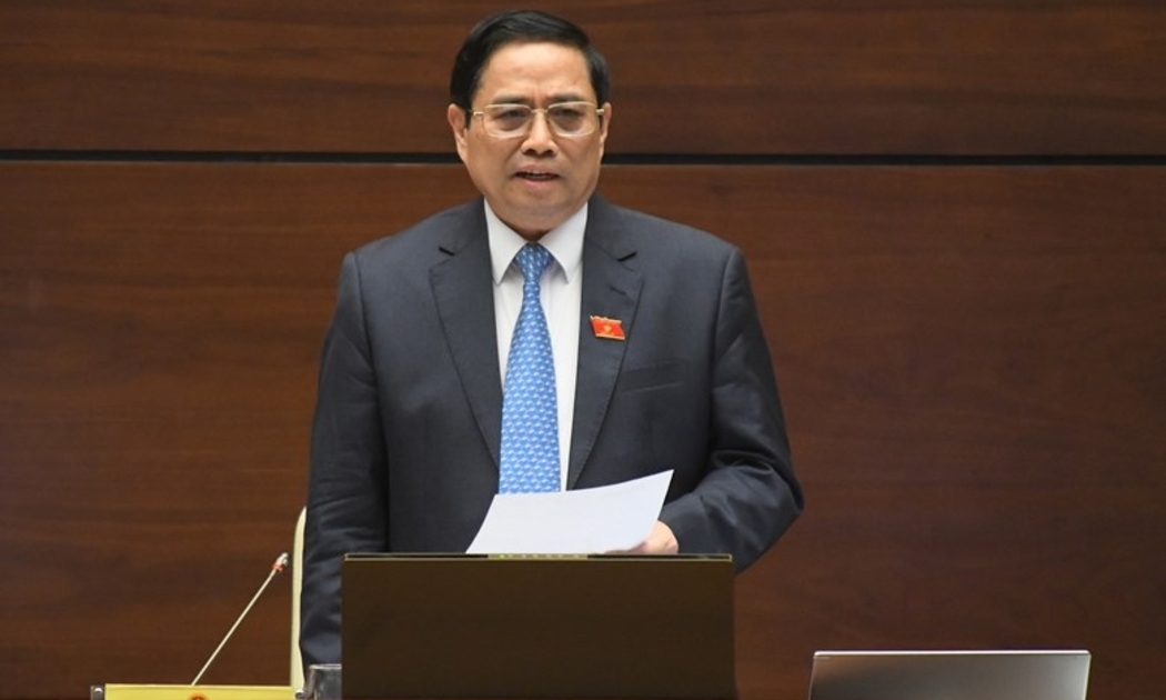 Thủ tướng Phạm Minh Chính tại một phiên trả lời chất vấn tại Quốc hội - Ảnh: Quochoi.vn