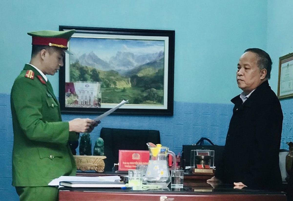 Ông Lưu Vũ Lâm, nguyên Chủ tịch UBND huyện Yên Định, thời điểm bị khởi tố.