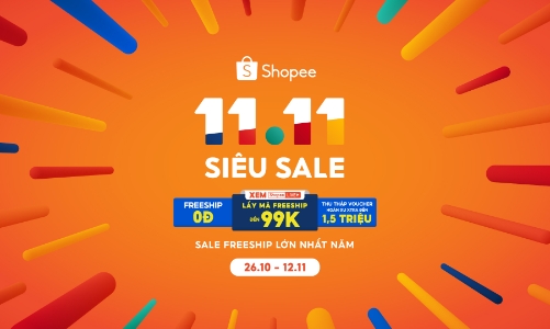Shopee khởi động 11/11 Siêu Sale, gia tăng chuỗi ưu đãi giúp người dùng mua sắm tiện lợi, tiết kiệm