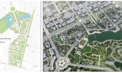 Quy hoạch chi tiết Trường đại học Ngoại ngữ 43,5 ha tại Hoà Lạc