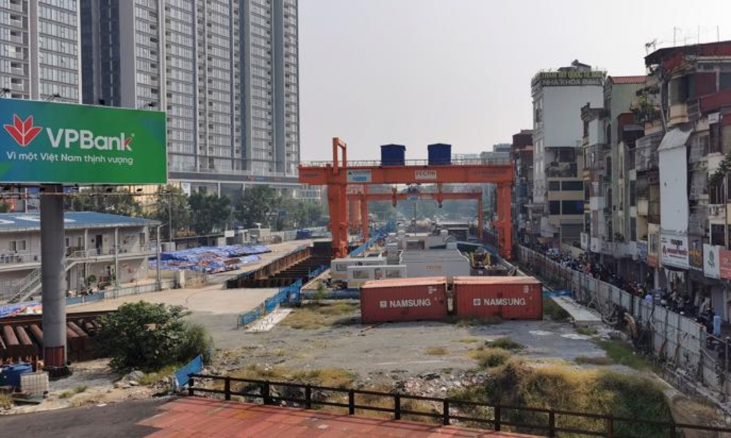Tiến độ thi công tuyến metro Nhổn - Ga Hà Nội có tiến triển, trong đó, đoạn ngầm đạt 42% sau hơn 1 năm 