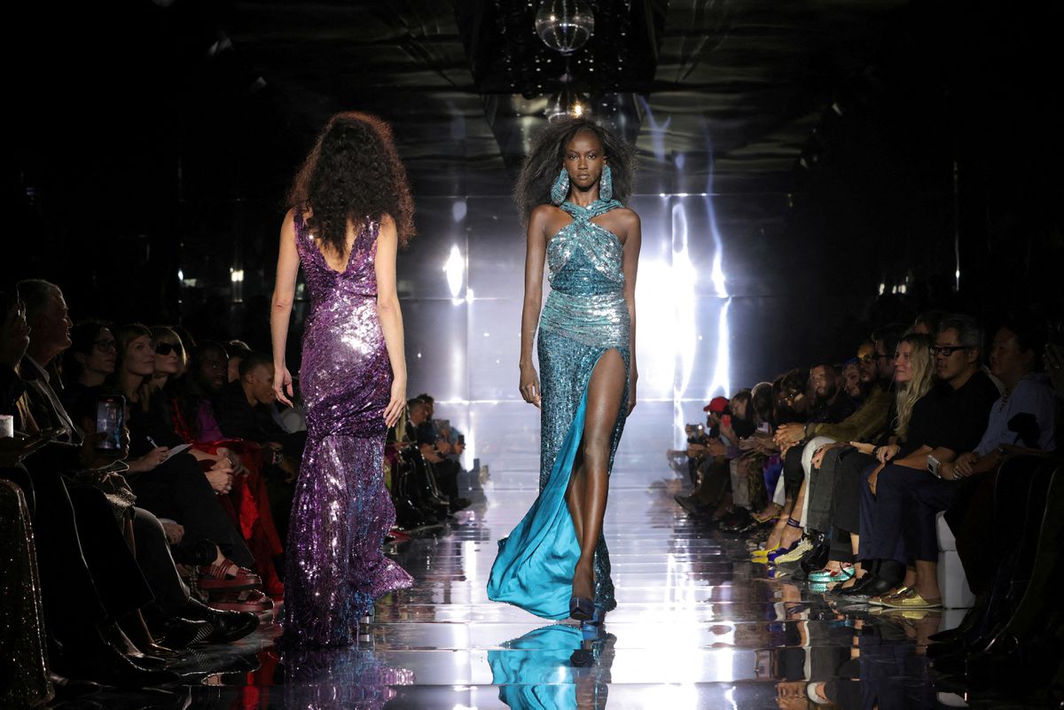 Show diễn giới thiệu bộ sưu tập Tom Ford Xuân - Hè 2023 tại Tuần lễ Thời trang New York ở Manhattan, ngày 14/9/2022.