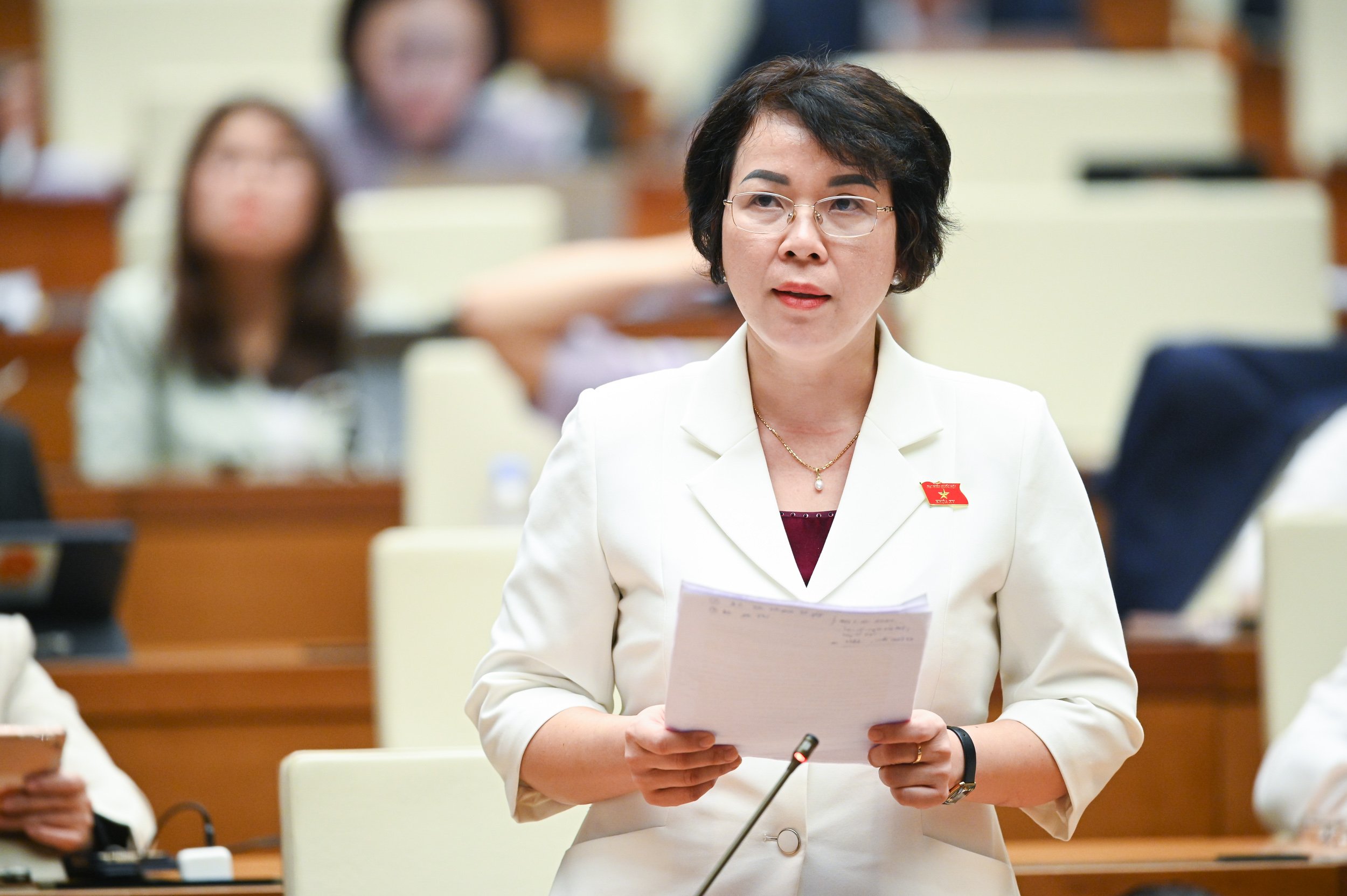 Đại biểu Trần Thị Thanh Lam, Đoàn Đại biểu Quốc hội tỉnh Bến Tre. Ảnh - Quochoi.vn. 