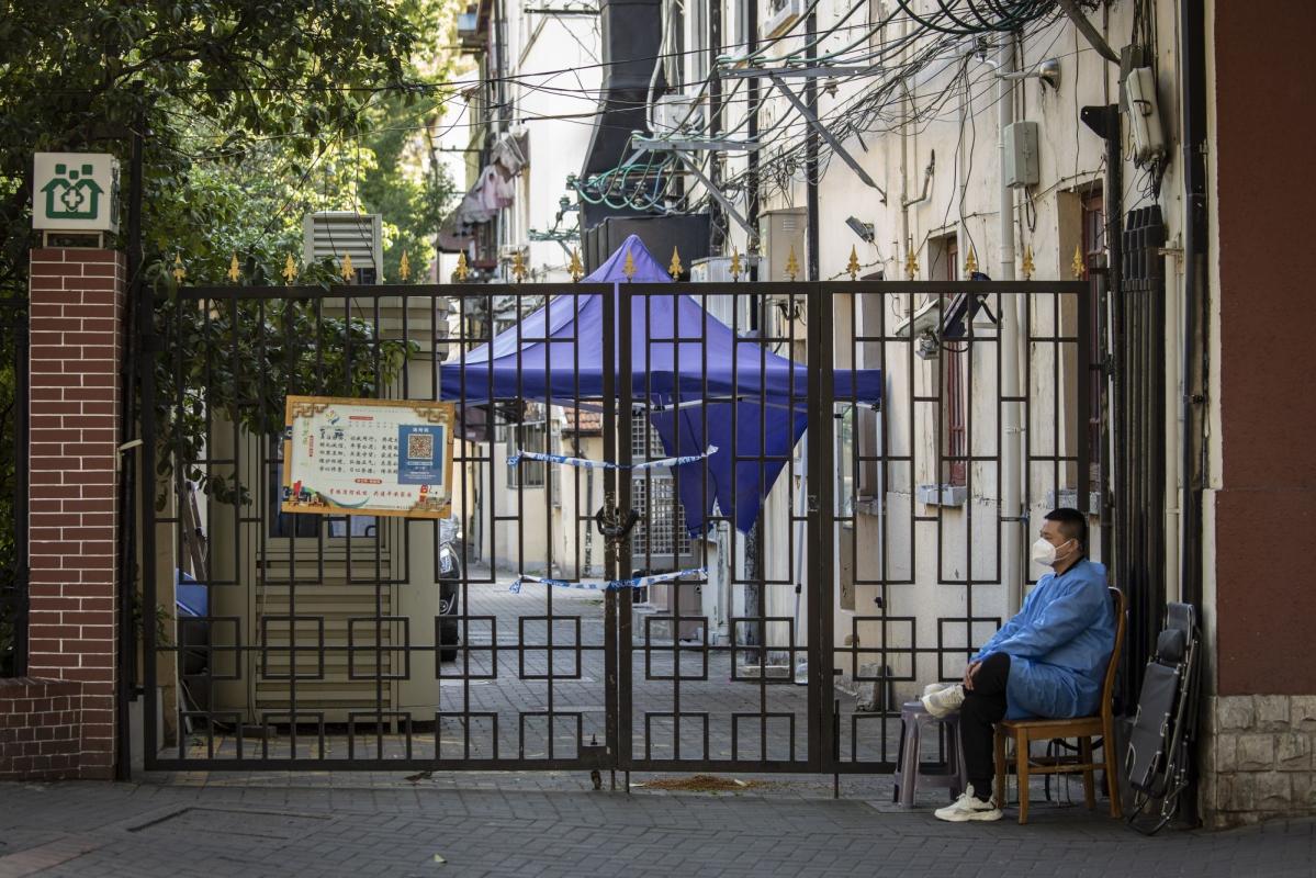 Một khu vực có dịch Covid-19 bị phong tỏa ở Trung Quốc - Ảnh: Getty Images