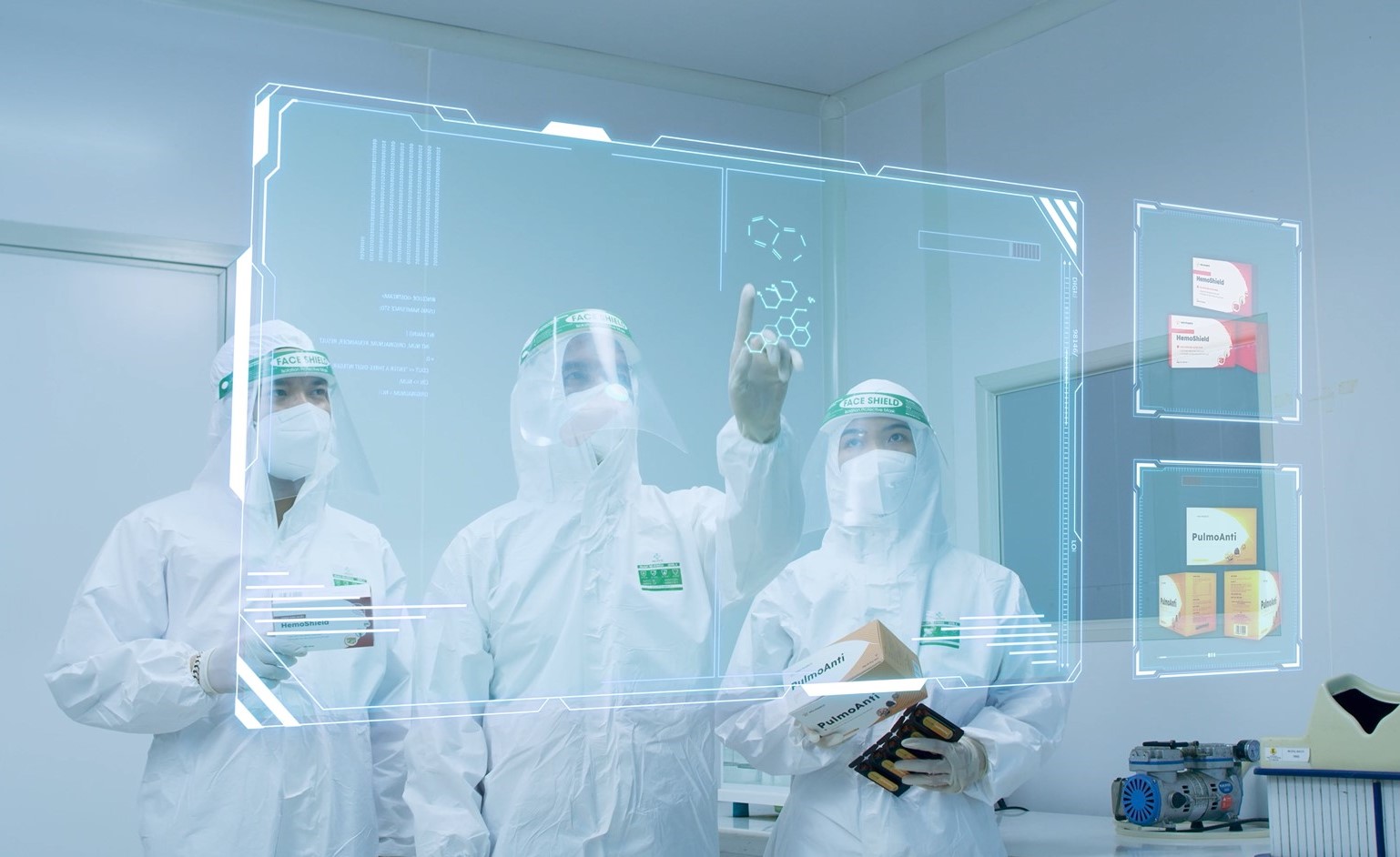 D&acirc;y chuyền sản xuất dược phẩm hiện đại v&agrave; th&acirc;n thiện m&ocirc;i trường tại nh&agrave; m&aacute;y đạt chuẩn GMP.