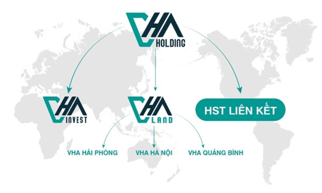 Cấu trúc thương hiệu VHA Holding.