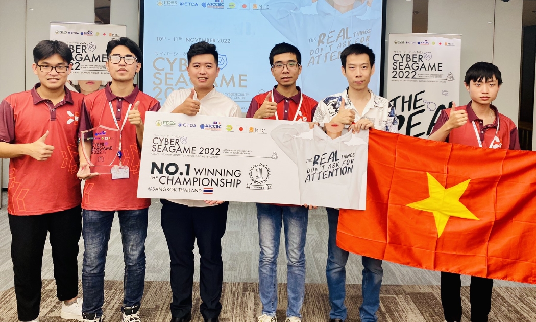 Đội KMA.L3N0V0 của Học viện Kỹ thuật mật mã dành Quán quân Cyber SEA Game 2022 ngày 10/11 được tổ chức tại Bangkok, Thái Lan. 