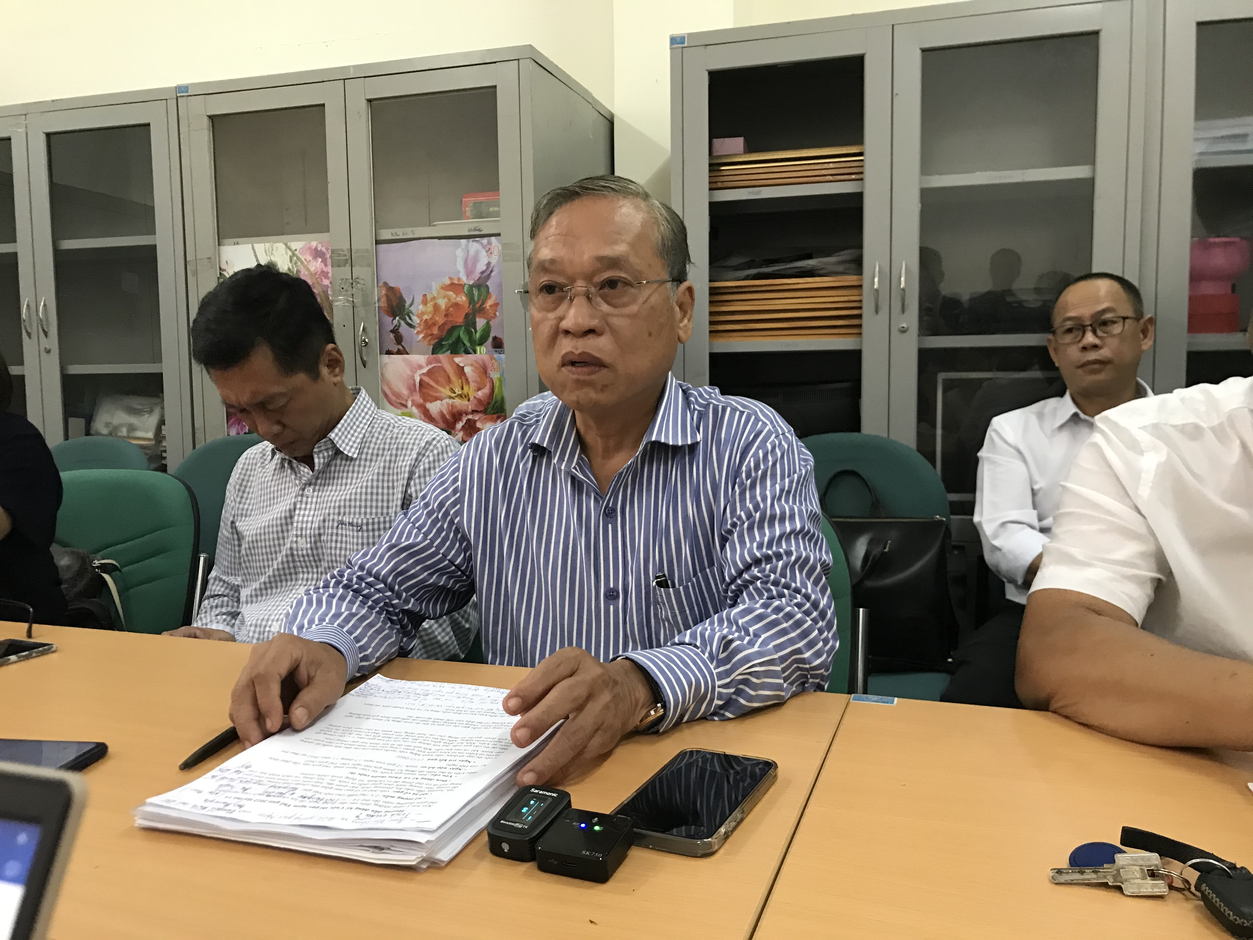 Ông Nguyễn Ngọc Nam, Chủ tịch Hiệp hội Lương thực Việt Nam (VFA), Trưởng ban tổ chức cuộc thi Gạo ngon Việt Nam lần 3 - năm 2022 , thông tin tại cuộc họp báo - Ảnh: VNE.