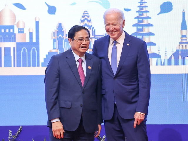 Thủ tướng Phạm Minh Chính và Tổng thống Mỹ Joe Biden - Ảnh: VGP