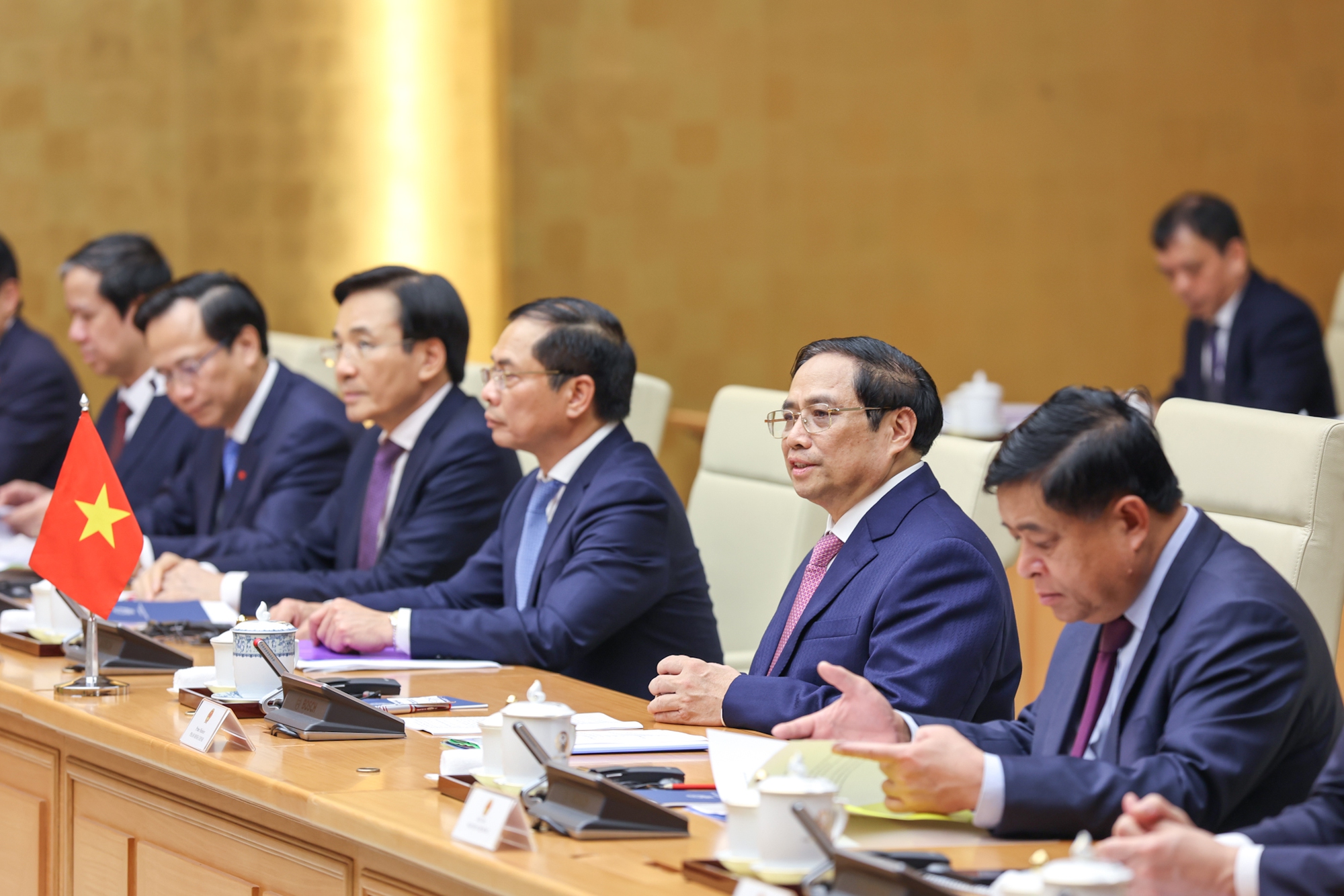 Thủ tướng Chính phủ Phạm Minh Chính đề nghị Quốc hội Đức sớm hoàn tất phê chuẩn Hiệp định Bảo hộ Đầu tư Việt Nam-EU (EVIPA) - Ảnh: VGP