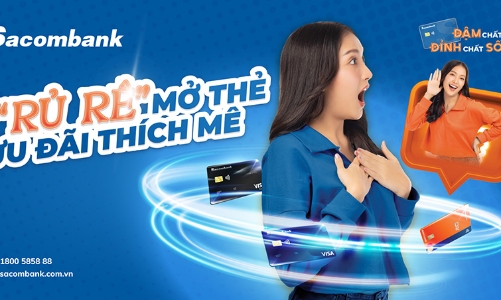 Nhận tiền triệu khi giới thiệu bạn bè mở thẻ tín dụng Sacombank
