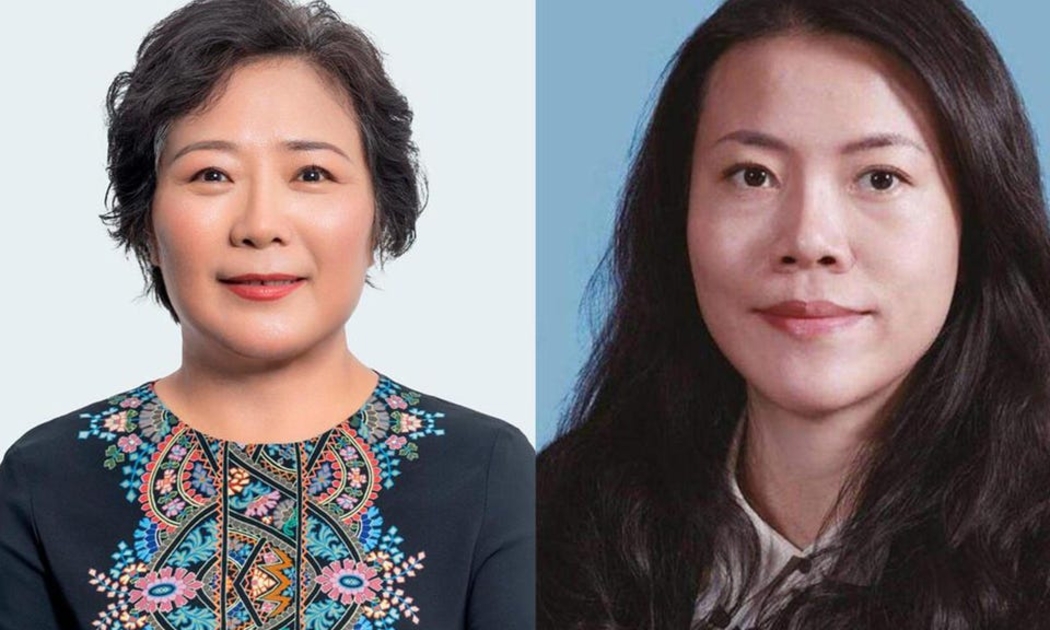 Bà Wu Yajun (trái), đồng chủ tịch Longfor Group Holdings, và Yang Huiyan, đồng chủ tịch Country Garden - Ảnh: Forbes