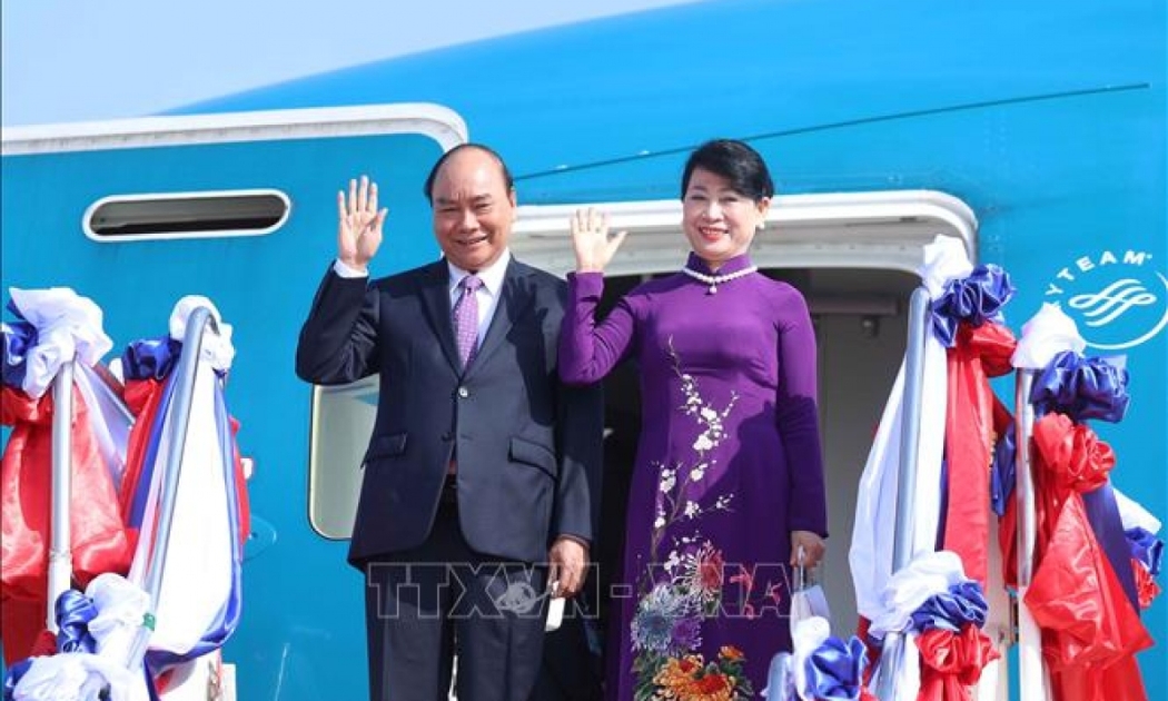 Chủ tịch nước Nguyễn Xuân Phúc là nhà lãnh đạo đầu tiên trong số các nhà lãnh đạo của các nền kinh tế tham dự APEC 2022 thăm chính thức Thái Lan - Ảnh: VGP