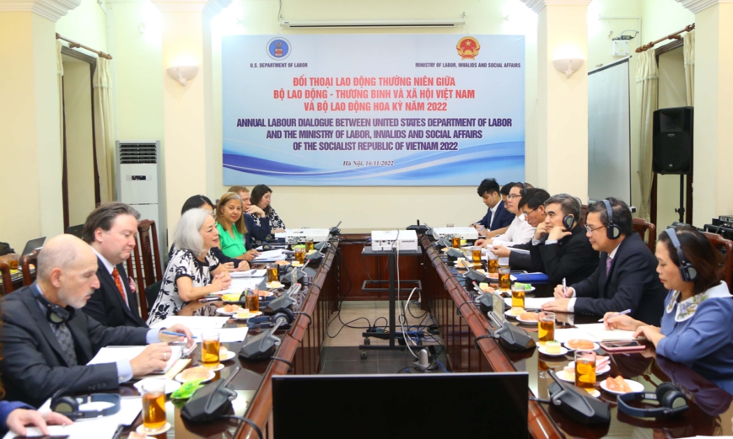 Phiên Đối thoại lao động Việt Nam - Hoa Kỳ. Ảnh - MOLISA.