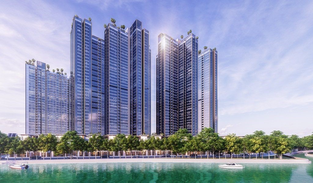 Kiến trúc phủ kính tràn nguyên khối Low-E chỉ thấy ở những dòng sản phẩm Penthouse dự án hạng sang.