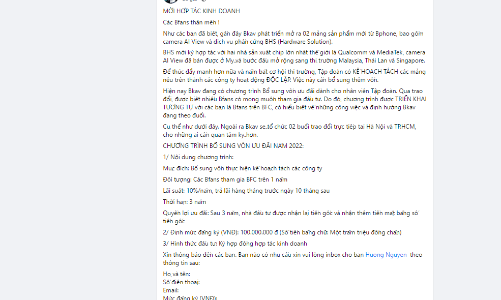 CEO Bkav Nguyễn Tử Quảng “gọi vốn” với lãi suất 10%/năm