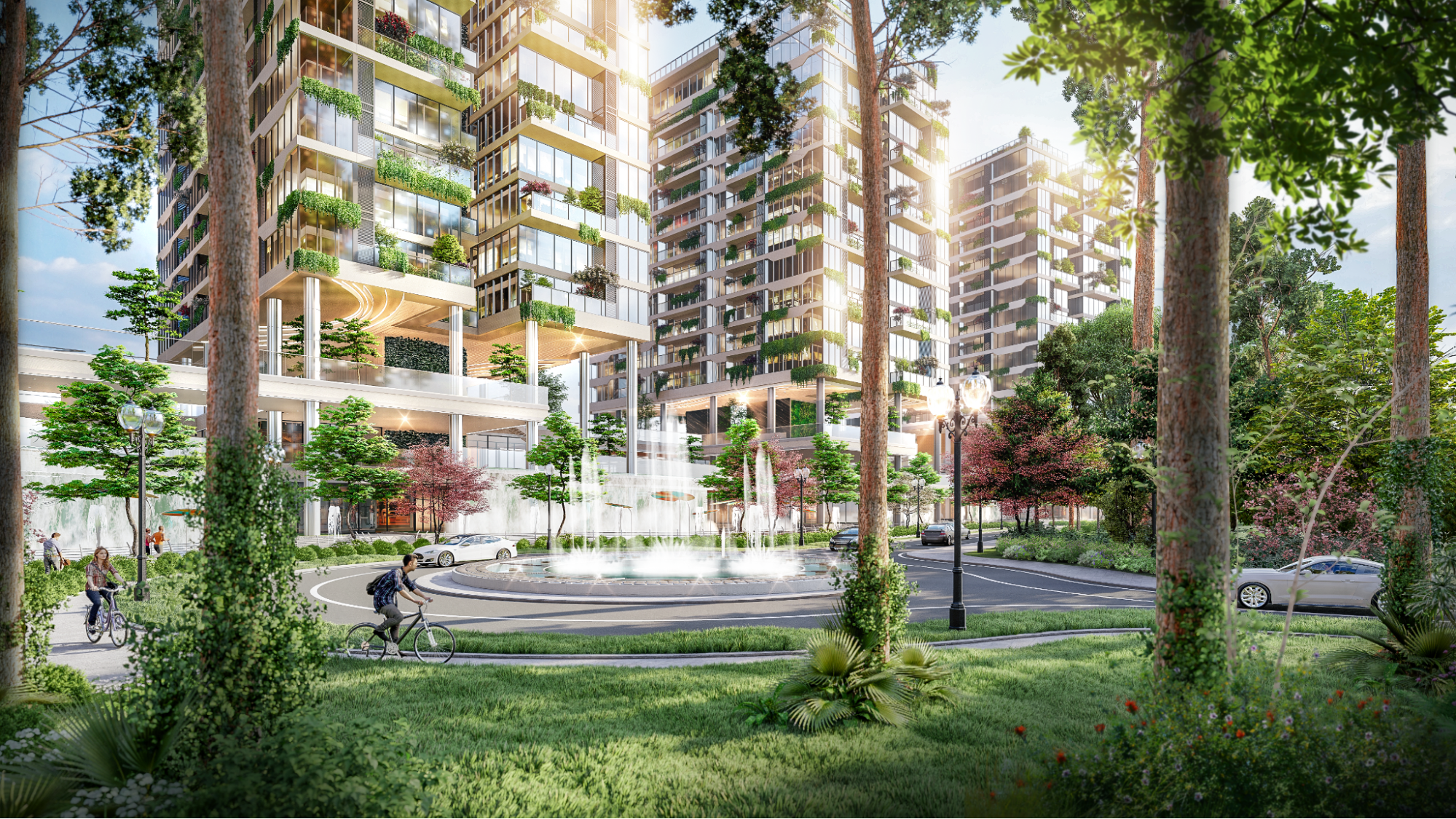 Hệ sinh thái xanh tuyệt mỹ cùng chuỗi tiện ích đỉnh cao phục vụ nhu cầu nghỉ ngơi, thư giãn như resort tại Sunshine Green Iconic.
