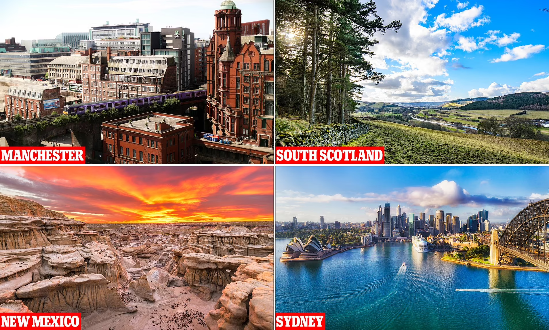 Những điểm đến tốt nhất cho năm 2023 do Lonely Planet gợi ý. Ảnh:  Daily Mail