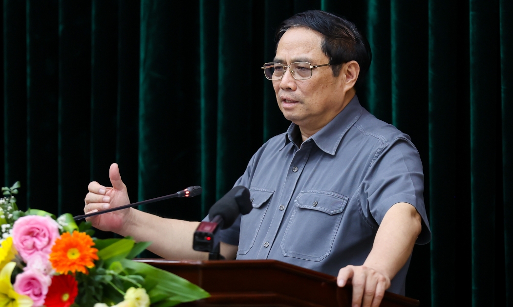 Thủ tướng Chính phủ Phạm Minh Chính phát biểu tại cuộc họp - Ảnh: VGP