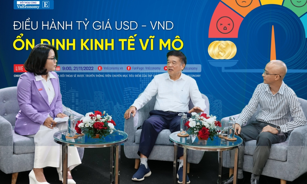 Toàn cảnh Đối thoại: “Điều hành tỷ giá USD-VNĐ: Ổn định kinh tế vĩ mô” tại đầu cầu Hà Nội - Ảnh: Chu Xuân Khoa.