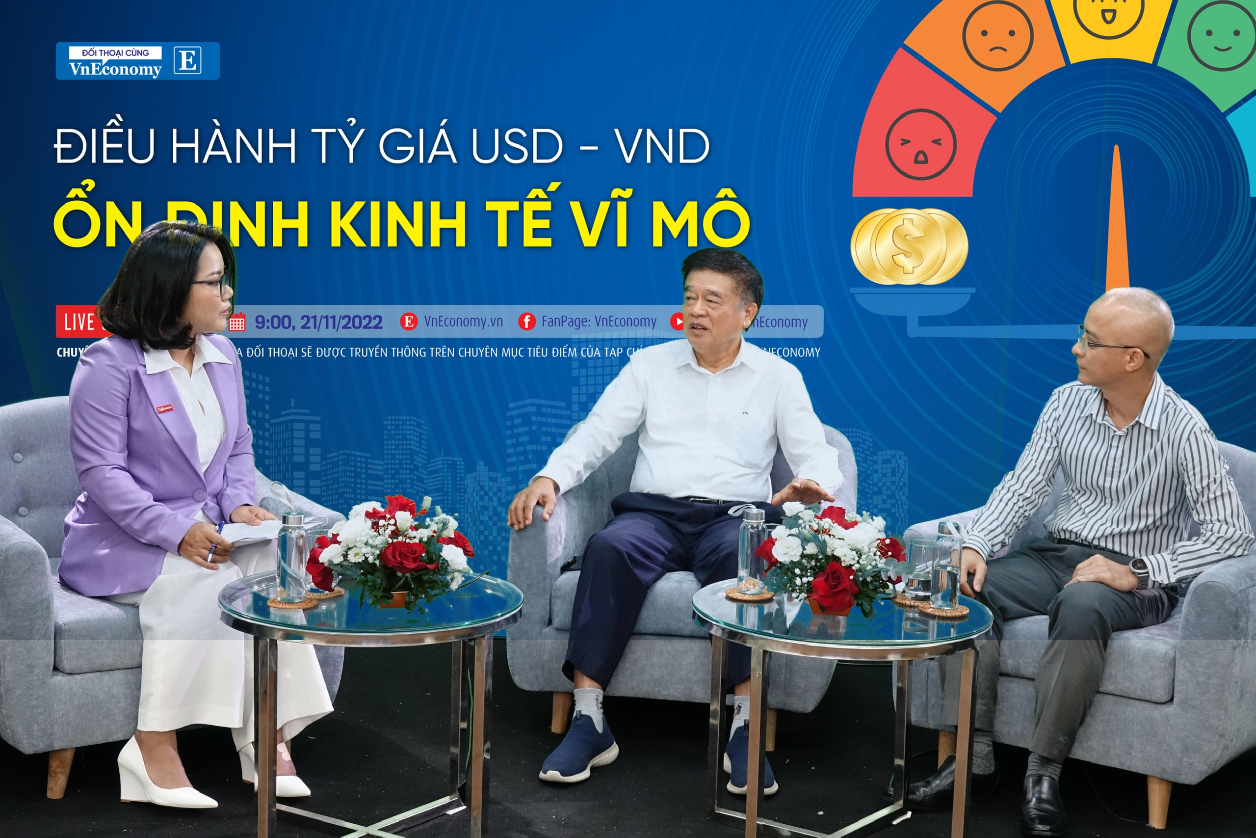 Toàn cảnh Đối thoại: “Điều hành tỷ giá USD-VNĐ: Ổn định kinh tế vĩ mô” tại đầu cầu Hà Nội - Ảnh: Chu Xuân Khoa.