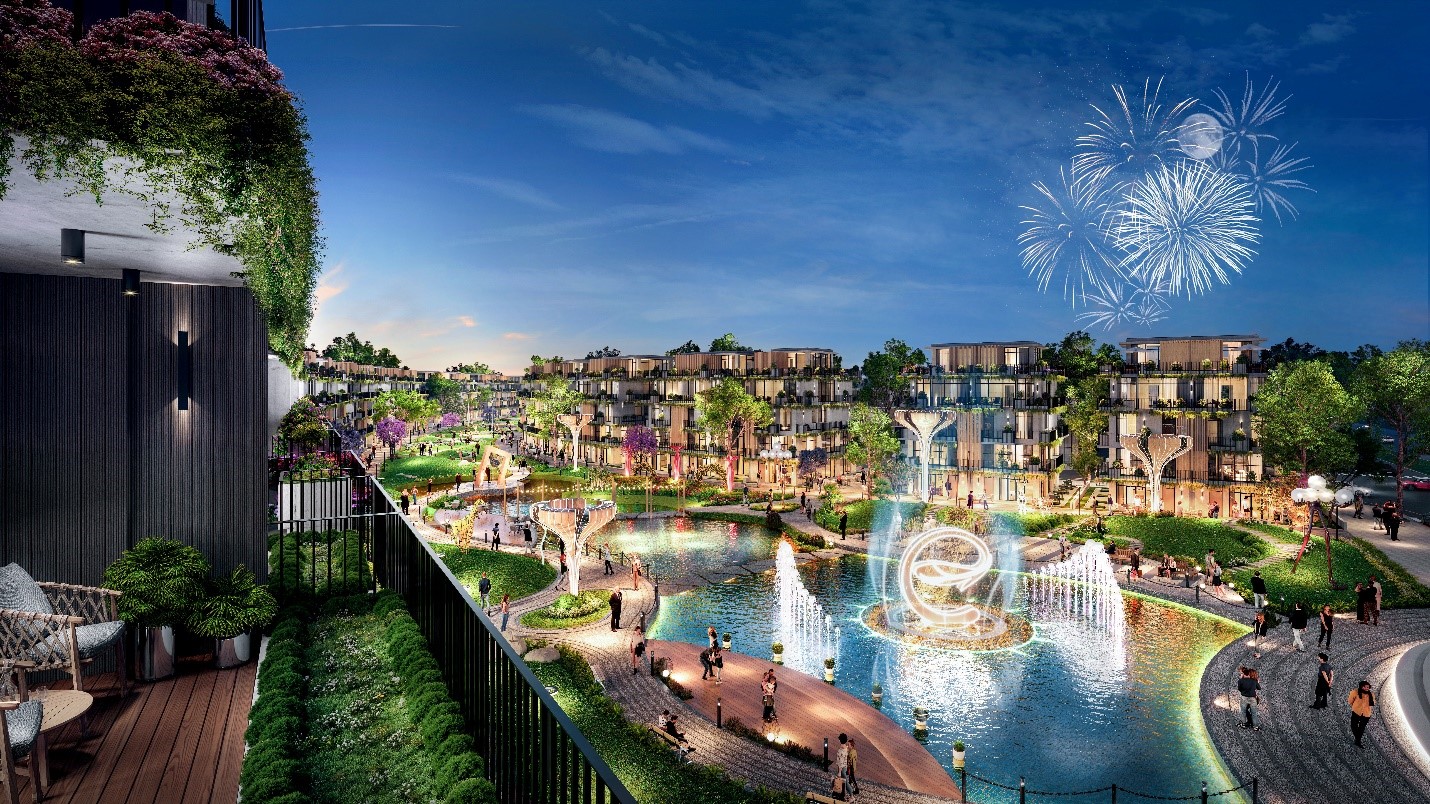Phân khu The Plaza trở thành nơi ánh sáng không bao giờ tắt, nơi đón năm mới của thành Vinh.