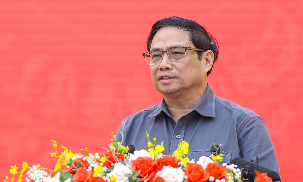 Thủ tướng Phạm Minh Chính phát biểu tại buổi làm việc - Ảnh: VGP