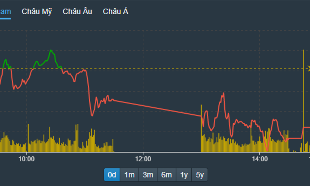 VN-Index chiều nay thậm chí chịu sức ép gia tăng từ nhóm blue-chips và tụt sâu hơn.