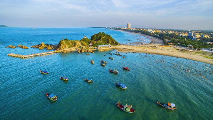 Hình ảnh tuyệt đẹp của Đảo Lan Châu tại biển Cửa Lò.