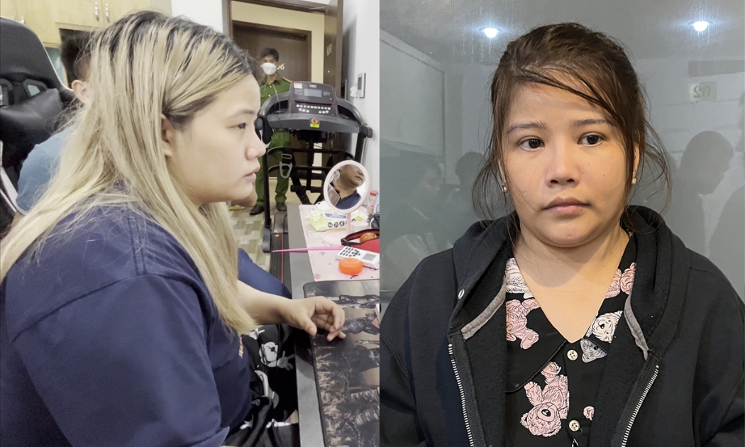 Đối tượng Mạch Thị Mỵ (trái) và đối tượng Mạch Thị Nga (phải). Ảnh: Bộ Công an.