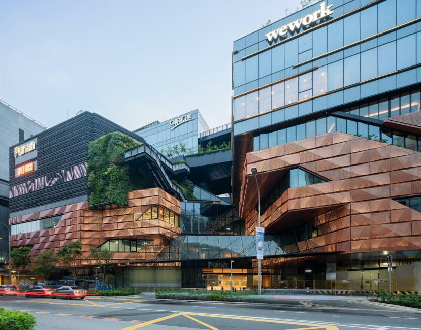 Trung tâm mua sắm Funan tại Singapore. Nguồn: Woods Bagot.