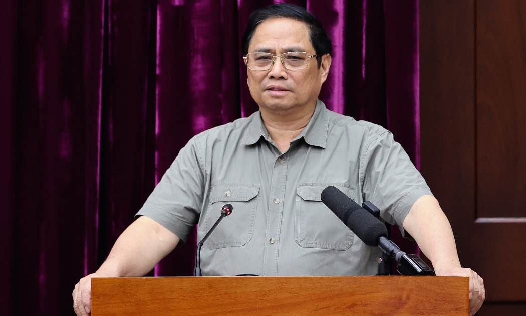 Thủ tướng Chính phủ Phạm Minh Chính tại buổi làm việc - Ảnh: VGP