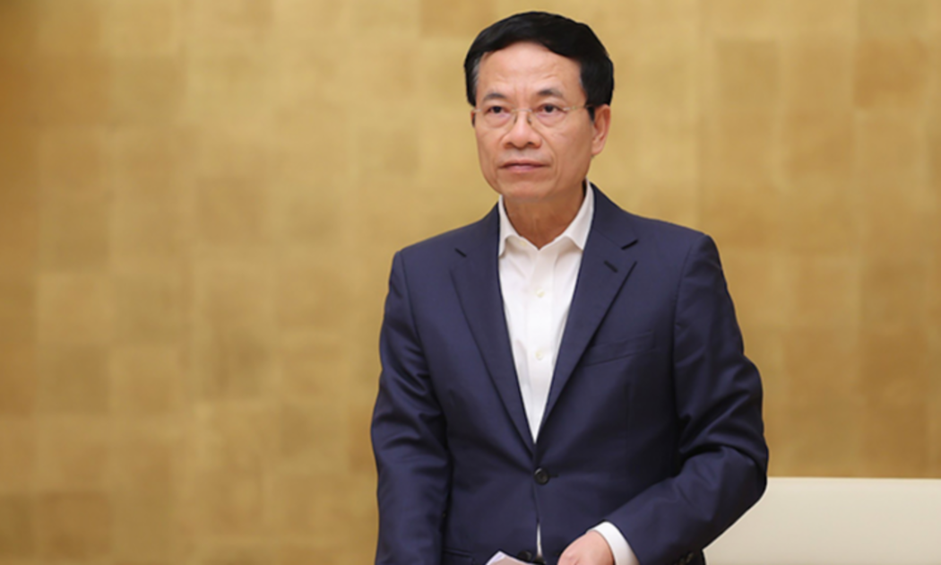 Bộ trưởng Bộ Thông tin và Truyền thông Nguyễn Mạnh Hùng phát biểu tại Hội nghị trực tuyến toàn quốc về công tác truyền thông chính sách chiều 24/11.