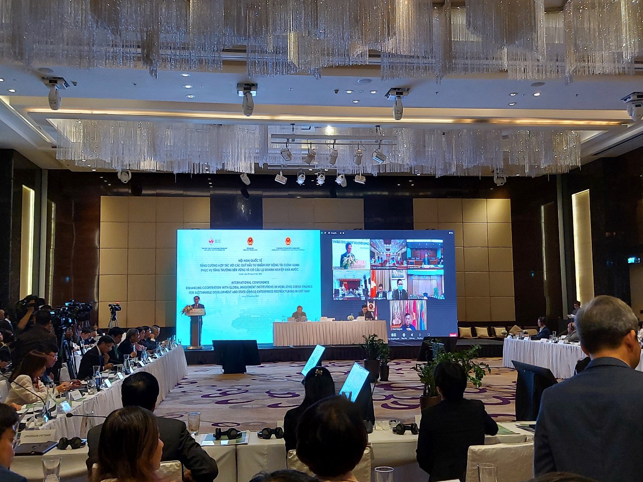 Hội nghị quốc tế với chủ đề: “Tăng cường hợp tác với các Quỹ đầu tư nhằm huy động tài chính xanh phục vụ cơ cấu lại doanh nghiệp nhà nước và tăng trưởng bền vững” diễn ra chiều ngày 25/11/2022. 