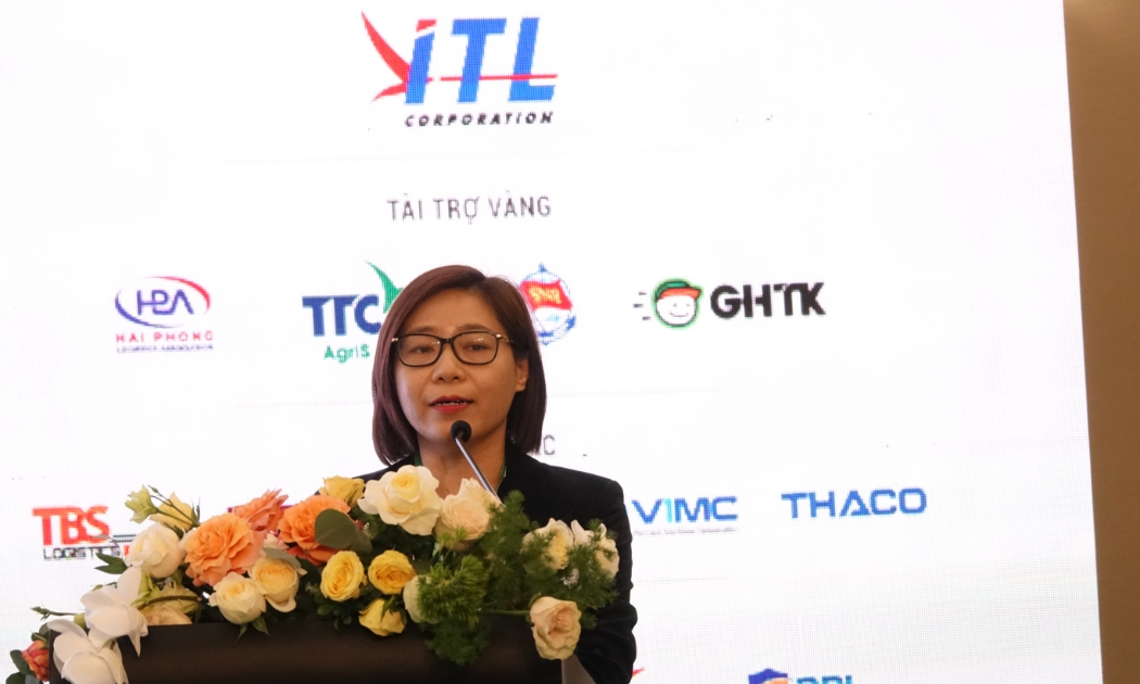 Bà Phạm Thị Lan Hương, Phó Chủ tịch, kiêm Tổng thư ký Hiệp hội Logistics Hà Nội. Ảnh - Hoàng Việt. 