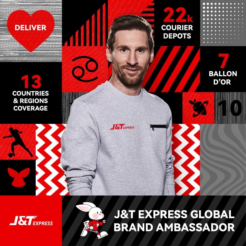 J&T Express chọn Lionel Messi làm Đại sứ thương hiệu toàn cầu.