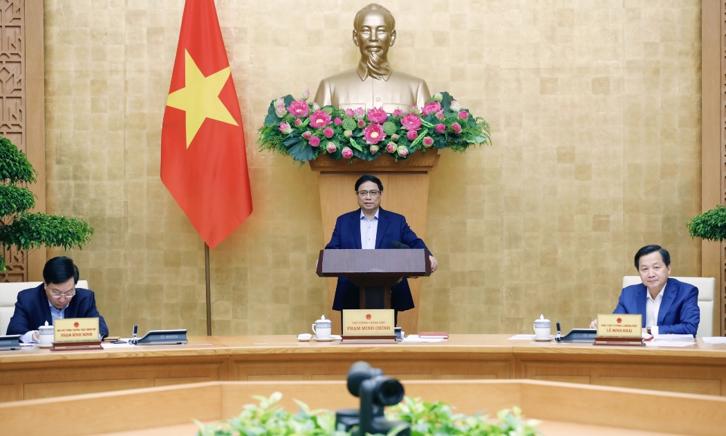 Thủ tướng Phạm Minh Chính phát biểu tại phiên họp - Ảnh: VGP