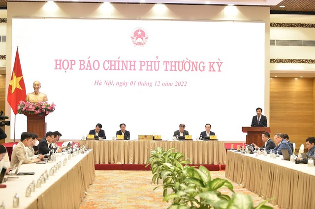Toàn cảnh họp báo - Ảnh: VGP