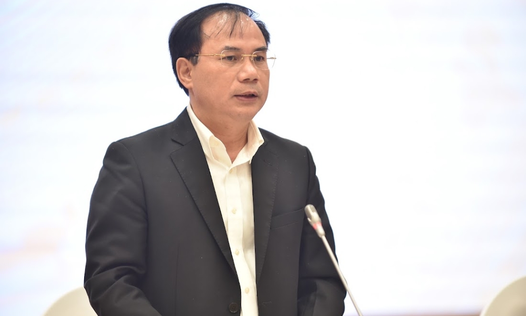 Thứ trưởng Bộ Xây dựng Nguyễn Văn Sinh tại họp báo - Ảnh: VGP