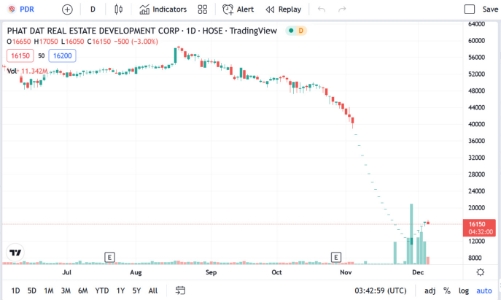 Sau đợt bán giải chấp, PDR phải giải trình cổ phiếu tăng trần liên tục từ 29/11