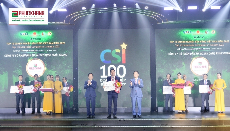 Phuc Khang Corporation again in top 10 sustainable businesses in Vietnam