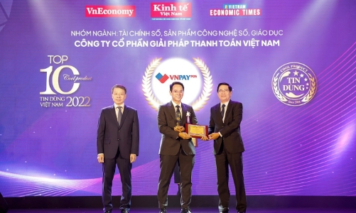 VNPAY-POS được vinh danh Top 10 sản phẩm - dịch vụ Tin Dùng Việt Nam 2022