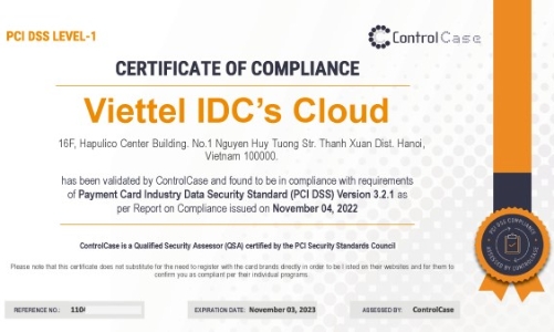 Viettel IDC tiếp tục đạt chứng chỉ khắt khe về bảo mật PCI DSS