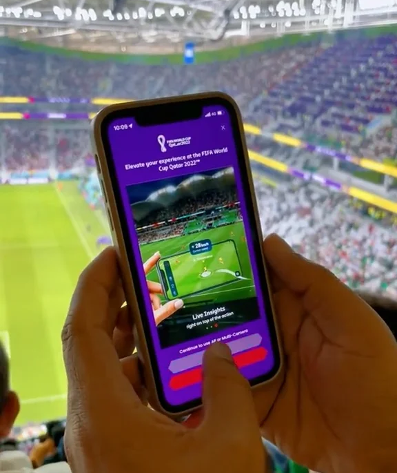 FIFA cho biết chỉ những người trực tiếp theo d&otilde;i c&aacute;c trận đấu mới c&oacute; thể truy cập t&iacute;nh năng AR.&nbsp;